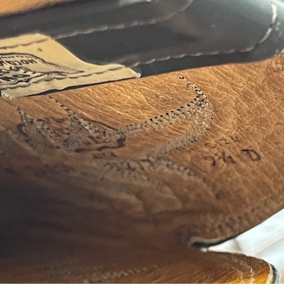 Nocona Dark Green Lizard Skin Gray Leather Cowboy Boots Size 9.5 D Style 32170 - Picture 10 of 11